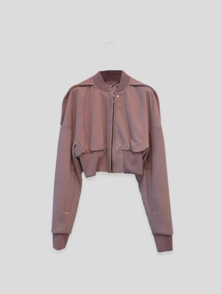 Leather Bomber - pink