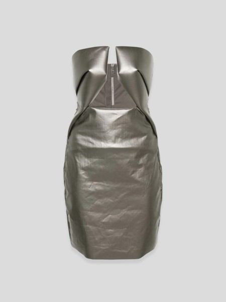 Prong Denim Dress - metallic