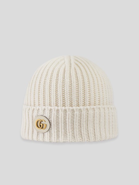 Hat with Double G - ivory
