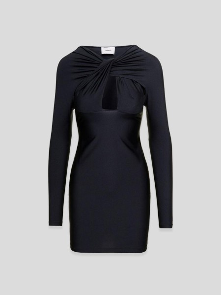 Twisted Cut-Out Dress - black