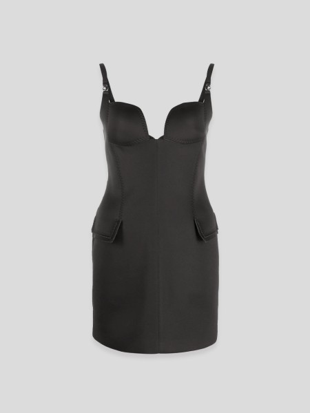 Cup Strap Dress - black