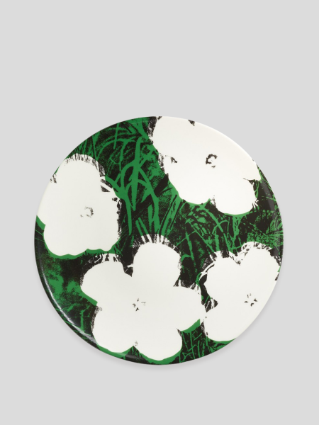 Andy Warhol White Flowers Plate 27cm - -