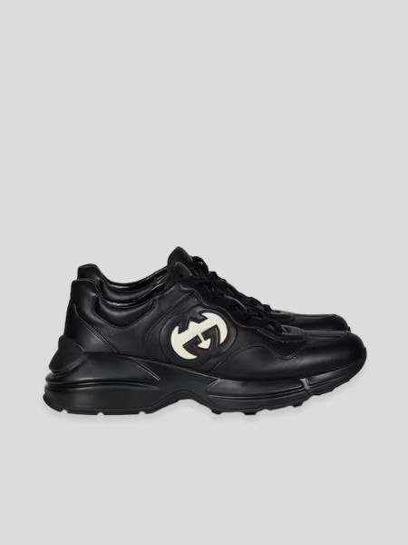 Interlocking G Rhyton Sneakers - black white