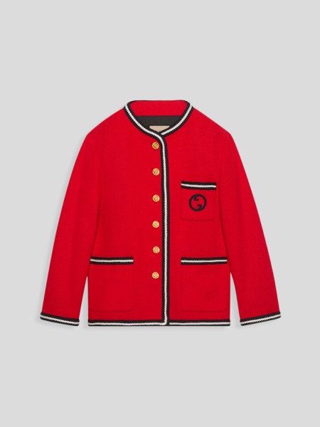 Tweed Jacket - multi red