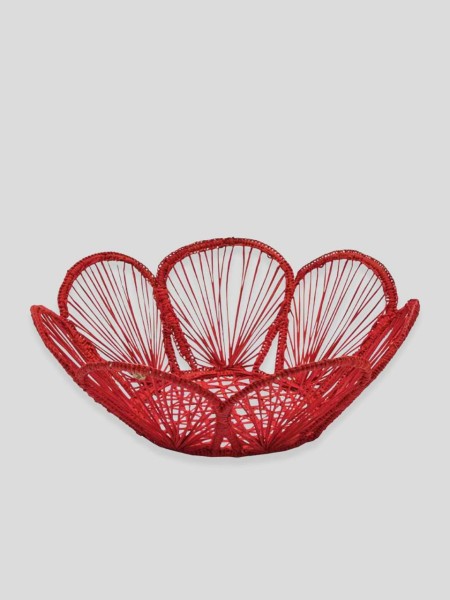 Floral Basket - red