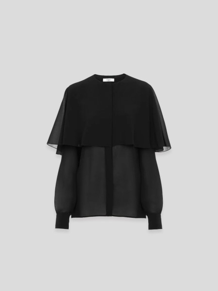 Cape Blouse - black