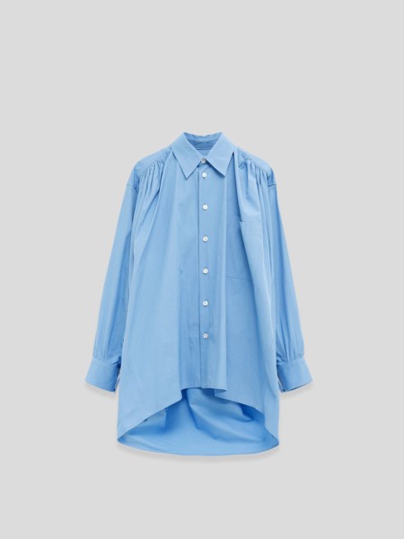 Compact Cotton Shirt - blue